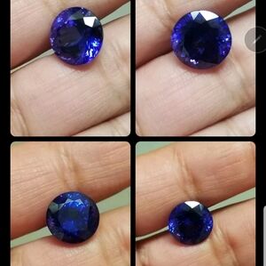 Rare  natural  blue berry AAA tanzanite  6 carat round loose gemstone